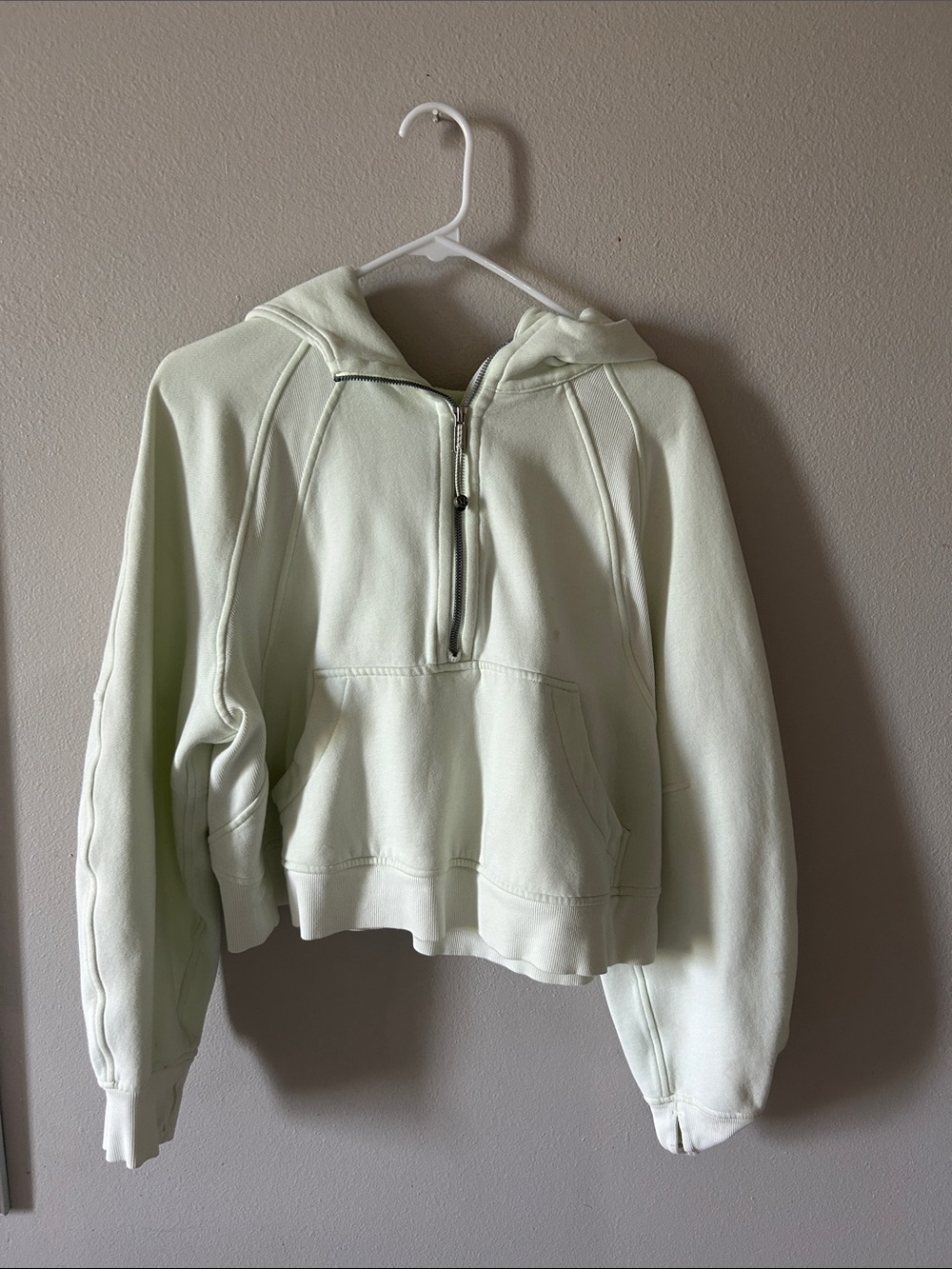 lululemon athletica Pale Mint Half-Zip Cropped Hoodie